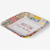Crazy Patchwork Quilt met leuke quote Papieren Bordje (Gebogen)