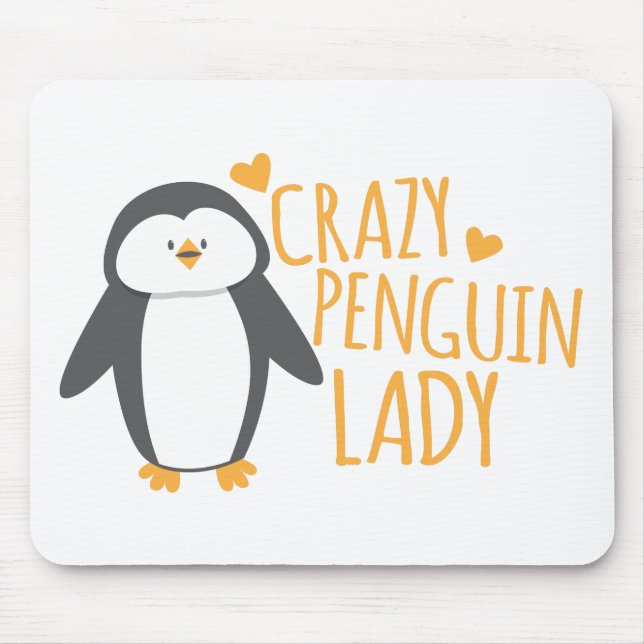 Crazy Penguin Lady Muismat (Voorkant)