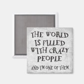 Crazy People Magneet (Voorkant / Achterkant)