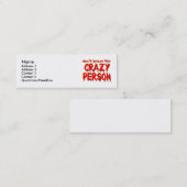 Crazy Person Funny Profile/Visitekaartje Mini Visitekaartje (Voorkant / Achterkant)