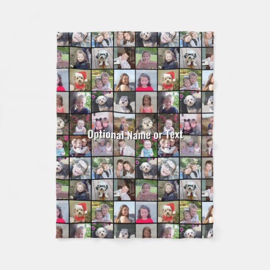 Crazy Photo Collage - tot 24 foto's Fleece Deken (Voorkant)