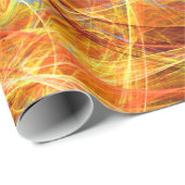 CRAZY PHOTON Abstract Geel Oranje Fractale cirkels Cadeaupapier (Rol Hoek)