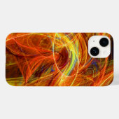 CRAZY PHOTON Abstract Geel Oranje Fractale cirkels Case-Mate iPhone Case (Achterkant (horizontaal))