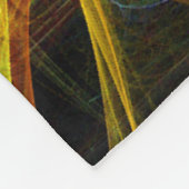 CRAZY PHOTON Abstract Geel Oranje Fractale cirkels Fleece Deken (Hoek)