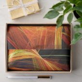 CRAZY PHOTON Abstract Geel Oranje Fractale cirkels Tissuepapier (Geschenk)