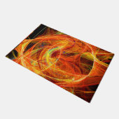 CRAZY PHOTON Abstract Oranje Gele Fractale Zwervel Deurmat (Schuin)