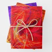 CRAZY PHOTON Abstracte kleurrijke fractale cirkels Inpakpapier Vel (In situ)