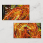 CRAZY PHOTON levendig zacht zwart geel sinaasappel Visitekaartje (Voorkant / Achterkant)