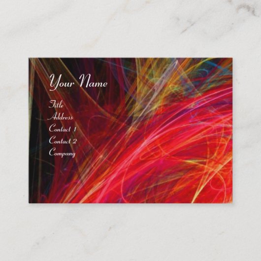 CRAZY PHOTON levendig zwart rood wit Visitekaartje (Voorkant)