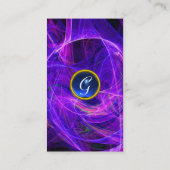 CRAZY PHOTON MONOGRAM blauw paars Visitekaartje (Achterkant)