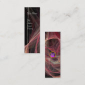 CRAZY PHOTON MONOGRAM paars Mini Visitekaartje (Voorkant / Achterkant)