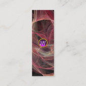 CRAZY PHOTON MONOGRAM paars Mini Visitekaartje (Achterkant)