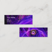 CRAZY PHOTON MONOGRAM paars Mini Visitekaartje (Voorkant / Achterkant)