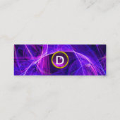 CRAZY PHOTON MONOGRAM paars Mini Visitekaartje (Achterkant)