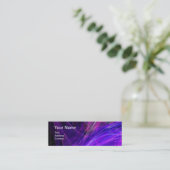 CRAZY PHOTON MONOGRAM paars Mini Visitekaartje (Staand voorkant)