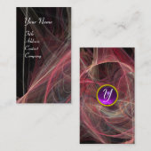 CRAZY PHOTON MONOGRAM paars Visitekaartje (Voorkant / Achterkant)