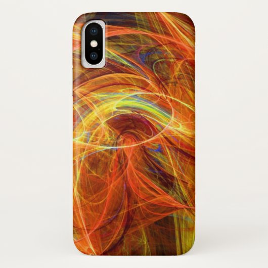 CRAZY PHOTON Oranje Roze gele fractale cirkels Case-Mate iPhone Case (Achterkant)