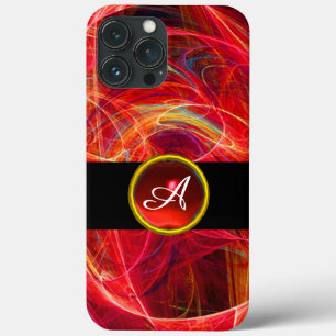 CRAZY PHOTON RED RUBY GEM STONE MONOGRAM Case-Mate iPhone CASE