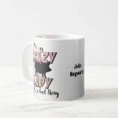 Crazy Pig Lady Koffiemok (Voorkant links)