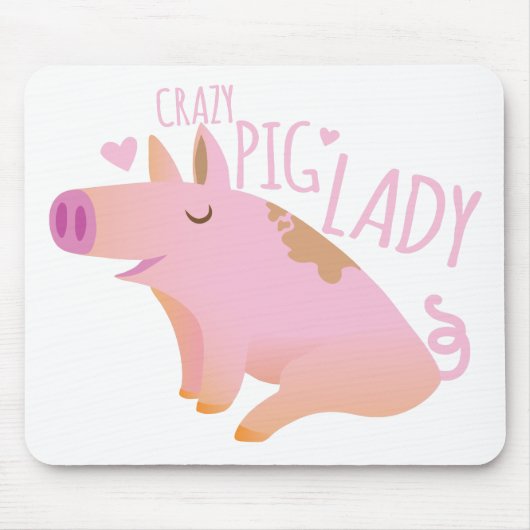 Crazy Pig Lady Muismat (Voorkant)