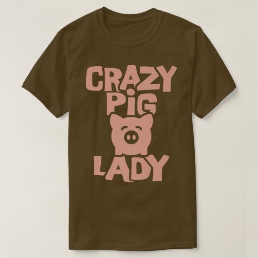 Crazy Pig Lady T-shirt (Design voorkant)