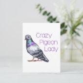 CRAZY PIGEON LADY BRIEFKAART (Staand voorkant)