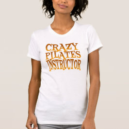 Crazy Pilates instructeur in goud T-shirt