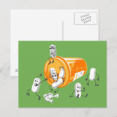 Crazy pills briefkaart (Voorkant / Achterkant)