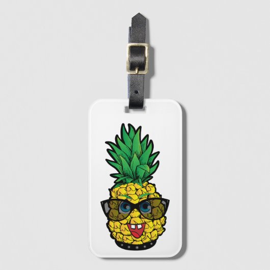 Crazy Pineapple Bagagelabel (Voorkant (verticaal))