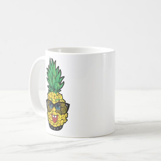 Crazy Pineapple Koffiemok (Voorkant links)