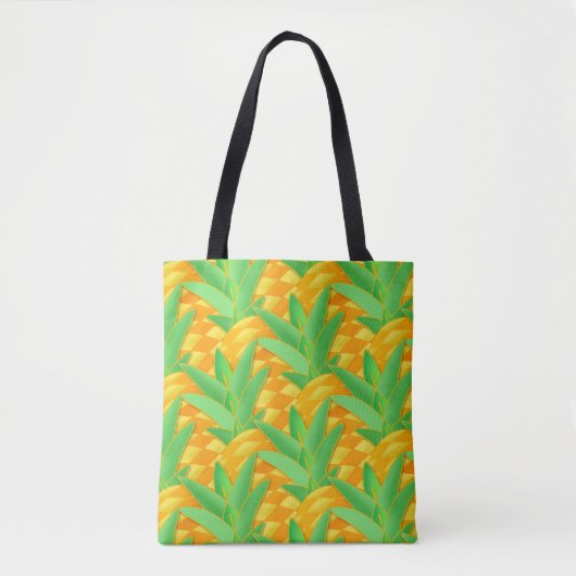 Crazy Pineapple  Sunset Fruit Tropical Tote Bag (Voorkant)