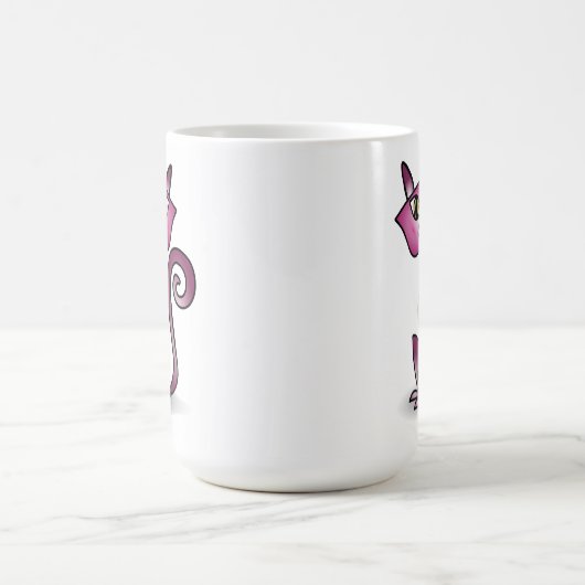 Crazy Pink Cat Classic Mok (Center)