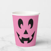 Crazy Pink Jack O'Lantern Papieren Bekers (Achterkant)