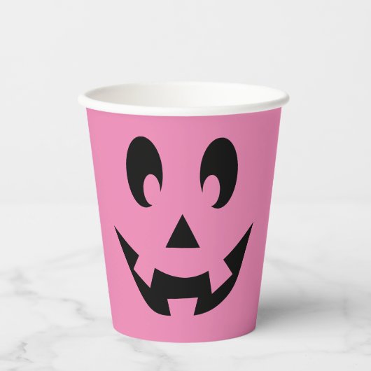 Crazy Pink Jack O'Lantern Papieren Bekers (Voorkant)