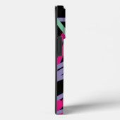 Crazy Pink Paars Pattern Aqua Triangle Circ Case-Mate iPhone Case (Achterkant / Rechts)