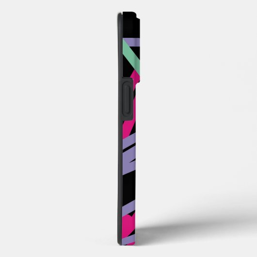 Crazy Pink Paars Pattern Aqua Triangle Circ Case-Mate iPhone Case (Achterkant / Rechts)