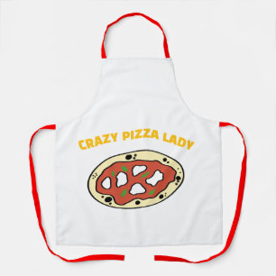 Crazy Pizza Lady All-Over Print Schort