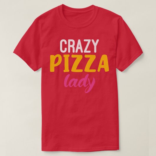 Crazy Pizza Lady Snack Pizzalove Pizza Premium T-S T-shirt (Design voorkant)