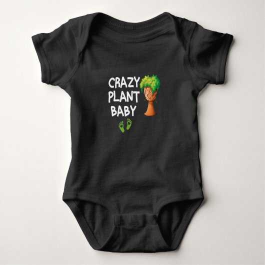 Crazy Plant Baby, Schattige Plant Gebaseerde Baby  Romper (Voorkant)