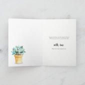 Crazy Plant Lady Birthday Card Bedankkaart (Binnen)