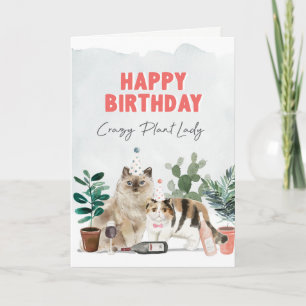 Crazy Plant Lady Birthday Card Bedankkaart