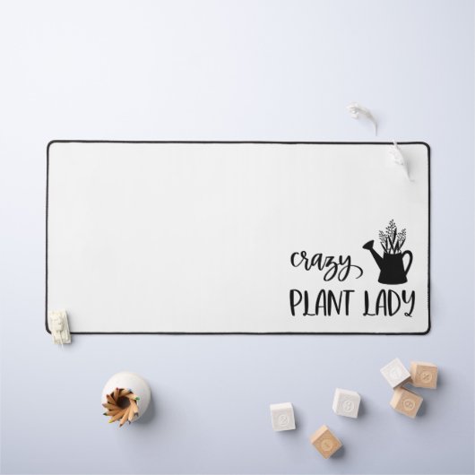Crazy Plant Lady Black and White Bureaumat (Kindertafel)