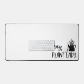 Crazy Plant Lady Black and White Bureaumat (Keyboard & Muis)