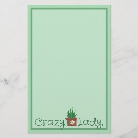 Crazy Plant Lady Briefpapier (Voorkant)
