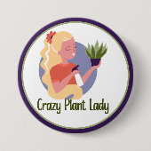 Crazy Plant Lady Button (Voorkant)