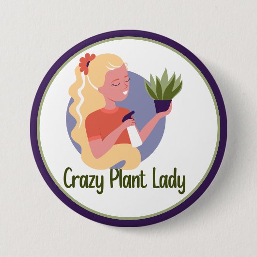 Crazy Plant Lady Button (Voorkant)