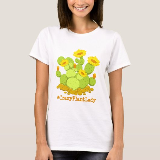 Crazy Plant Lady Cactus Floral Grappig cadeau voor T-shirt (Voorkant)