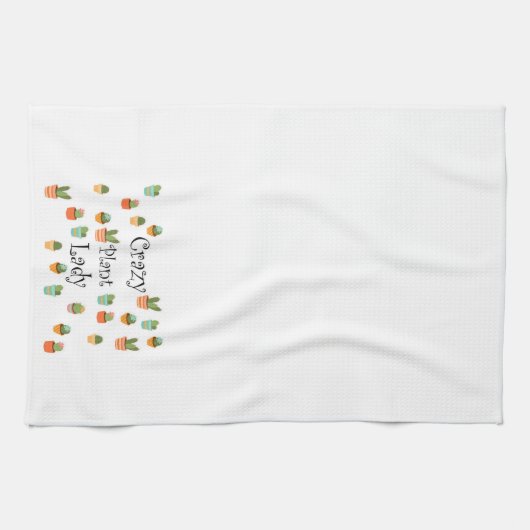 "Crazy Plant Lady" Cactus Kitchen Towel Theedoek (Horizontaal)