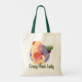 Crazy Plant Lady Canvas tas (Achterkant)