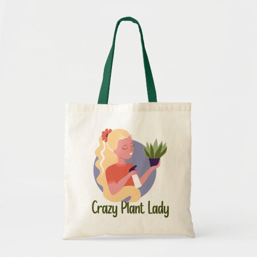 Crazy Plant Lady Canvas tas (Voorkant)